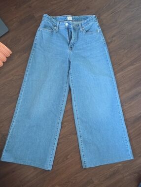 Wide Leg High-Rise Women’s Jeans - Light Blue